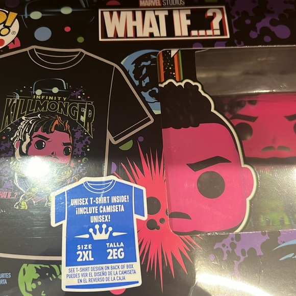 Funko Pop Tee Marvel Studios What If...? Killmonger Vinyl Figure & Shirt, 2XL - Picture 5 of 6